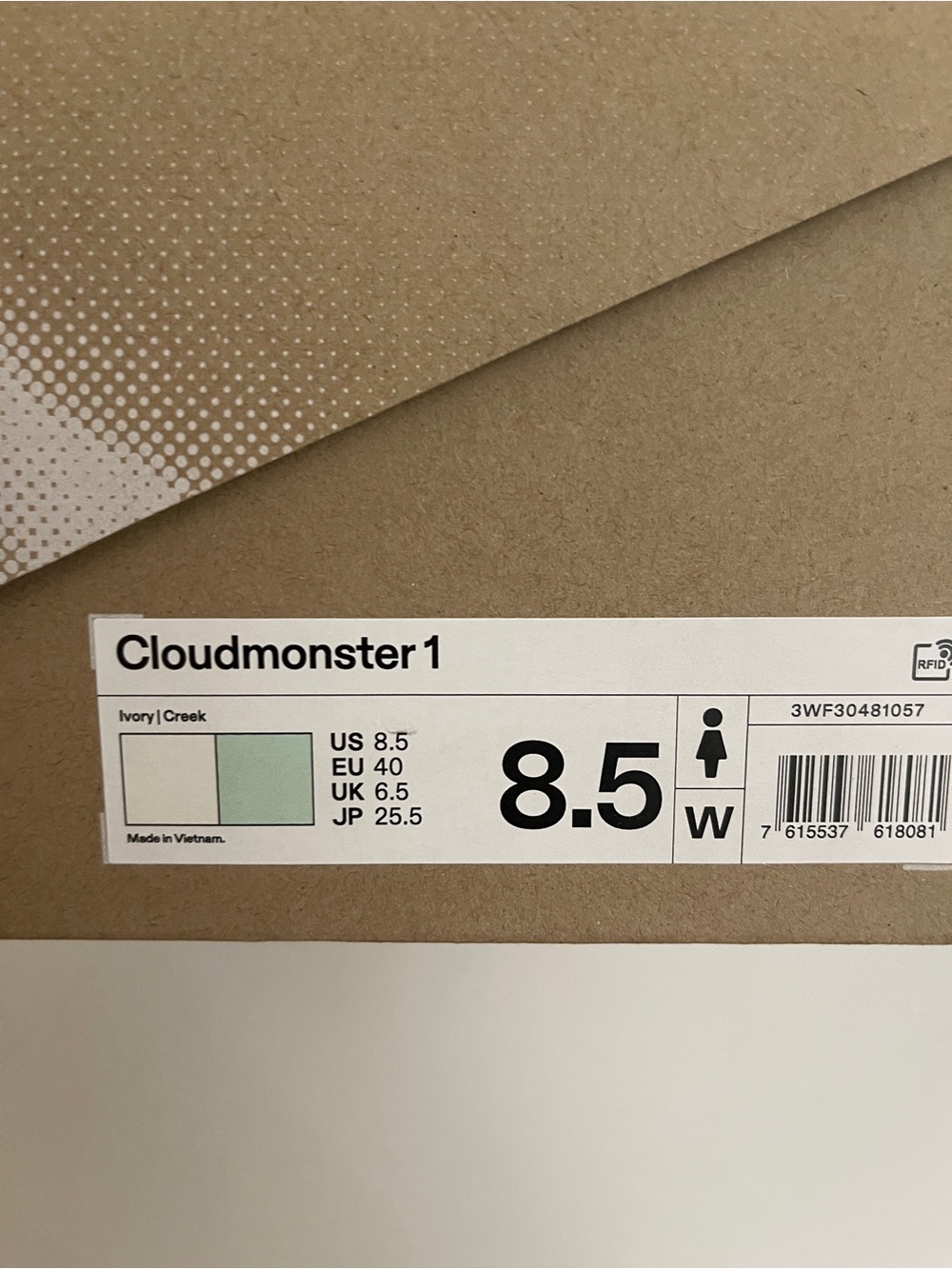 On Running Cloudmonster 1 White Mint Running Sneakers - Picture 7 of 7